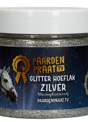 Paardenpraat TV Glitter Hoeflak Zilver