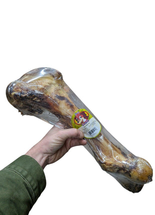 Petsnack Dinobot XXL – Large Natural Chew Bone with Meat Pieces - 100% beef
