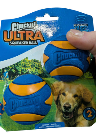 Chuckit Ultra Squeaker Ball - Nearly indestructible ball with squeaker - Various sizes