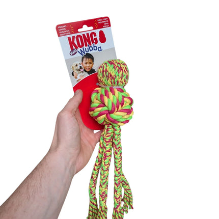 Kong Wubba Weaves Rope - For fetching, chewing and tug-of-war