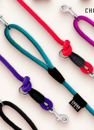 CHABA Smycz linka regulowana - 10mm x 138/260cm czerwona