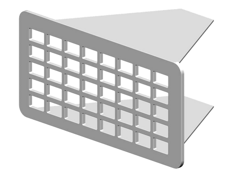 RenoFix RVS Renovatierooster 5 x 10,5 cm