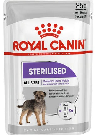 Royal Canin Sterilised karma mokra dla psów dorosłych, wszystkich ras po sterylizacji, pasztet saszetka 85g