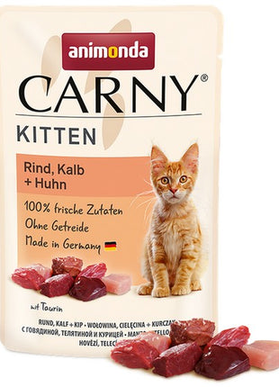 Animonda Carny Kitten Wołowina, Cielęcina + Kurczak saszetka 85g