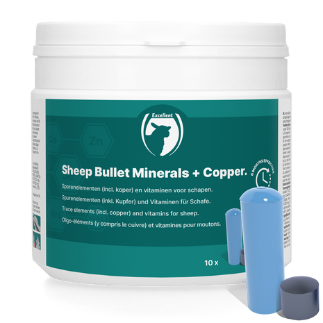 Excellent Sheep Bullet Minerals + Koper 10 st