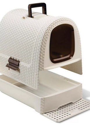 Curver Toaleta z filtrem dla kota beżowo-brązowa