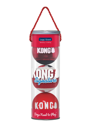KONG Signature Balls 3-pk Assorted Jan