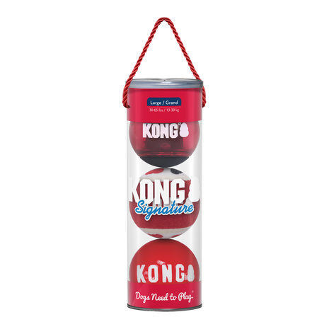 KONG Signature Balls 3-pk Assorted Jan