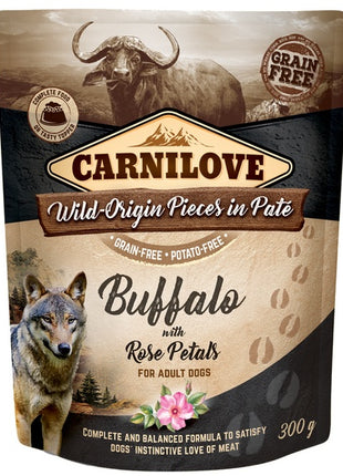 Carnilove Dog Buffalo & Rose Petals - bawół i płatki róży saszetka 300g