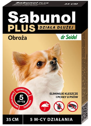 Sabunol Obroża Plus przeciw pchłom dla psa 35cm