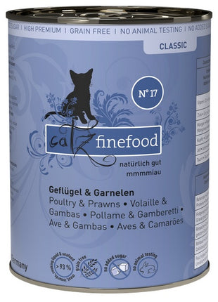 Catz Finefood Classic N.17 Drób i Krewetki puszka 400g