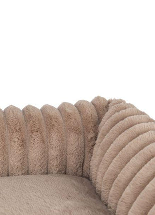 Trixie Dog Basket Lonni Ribbed Velvet Square Light Brown