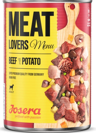 Josera Meat Lovers Menu Wołowina z ziemniakami puszka 400g