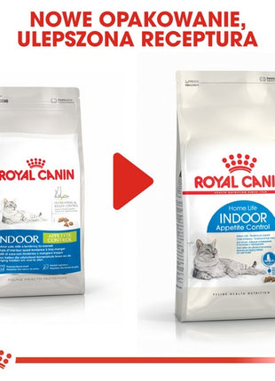 Royal Canin Indoor Apetite Control karma sucha dla kotów dorosłych przebywających w domu, domagających się jedzenia 400g