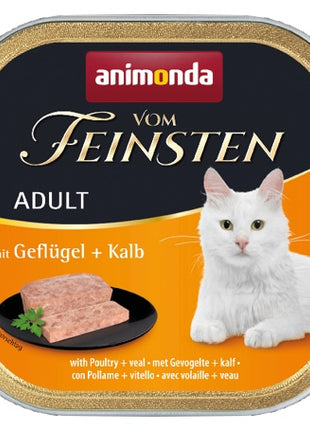 Animonda vom Feinsten Cat Adult z Drobiem i Cielęciną tacka 100g