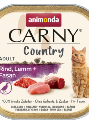 Animonda Carny Country Adult Wołowina, Jagnięcina i Bażant tacka 100g