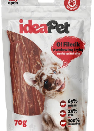 IdeaPet O! Fileciki z wołowiną i rybą 70g