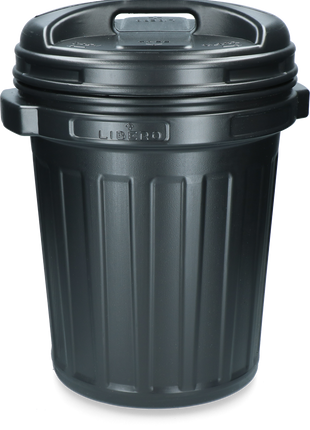 Voerton met draaisluiting 40 liter Black Zwart