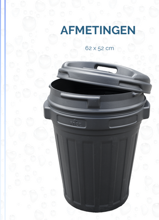Voerton met draaisluiting 70 liter Zwart