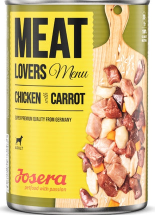 Josera Meat Lovers Menu Kurczak z marchewką puszka 400g