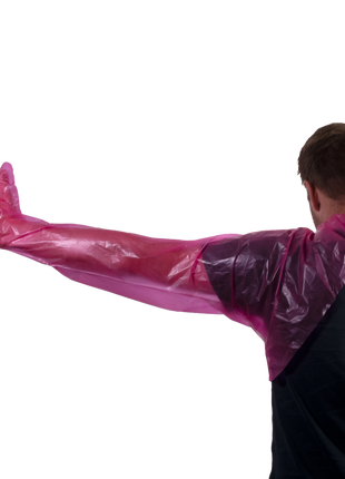 Wegwerp handschoen Schoudermodel roze