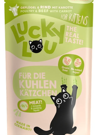 Lucky Lou Lifestage Kitten Drób i wołowina saszetka 125g
