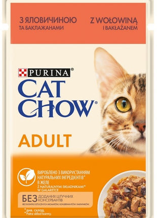 Purina Cat Chow Wołowina i bakłażan saszetka 85g