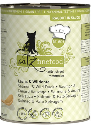 Catz Finefood Ragout N.605 Łosoś i Dzika Kaczka puszka 380g
