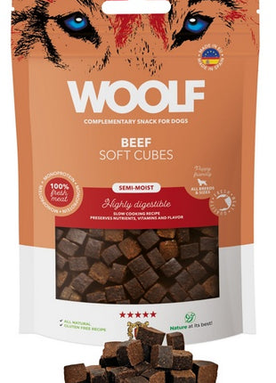 Woolf Soft Cubes Monoprotein Beef 100g