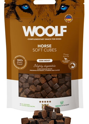 Woolf Soft Cubes Monoprotein Horse 100g
