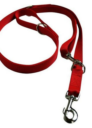 CHABA Smycz taśma regulowana - 25mm x 130/260cm czerwona