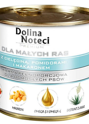 Dolina Noteci Premium Pies Mały Cielę, pomidor i makaron puszka 185g