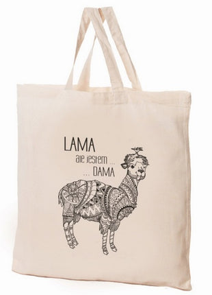 Torba bawełniana 38x42x10cm Zwierzaki - lama