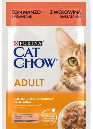 Purina Cat Chow Wołowina i bakłażan saszetka 85g