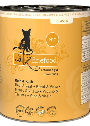 Catz Finefood Classic N.07 Wołowina i cielęcina puszka 800g