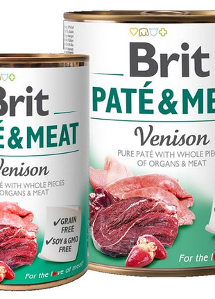 Brit Pate & Meat Dog Venison puszka 800g