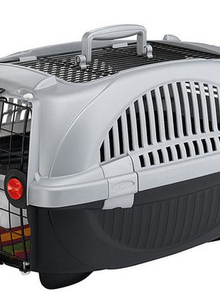 Ferplast Atlas Deluxe 20 Open - transporter z otwieranym sufitem srebrno-czarny [73040899]