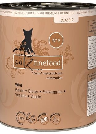 Catz Finefood Classic N.09 Dziczyzna puszka 800g