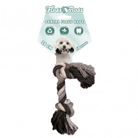 Floss Boss Dental Rope Baumwollseil mit 2 Knoten