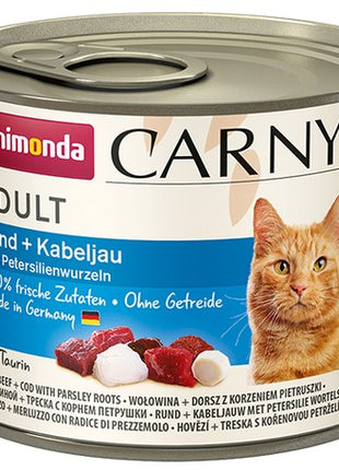 Animonda Carny Adult Wołowina, Dorsz + Korzeń pietruszki puszka 200g