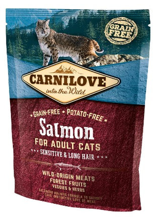 Carnilove Cat Salmon Sensitive & Long Hair - łosoś 400g