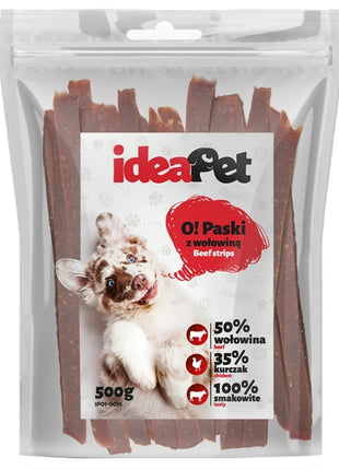 IdeaPet Paski z wołowiną 500g