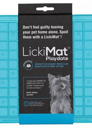 LickiMat Playdate Kwadrat miękki turkusowy