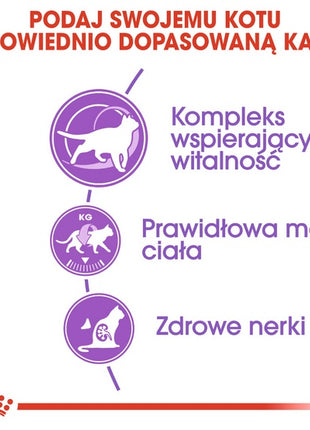 Royal Canin Sterilised 7+ karma sucha dla kotów dorosłych, od 7 do 12 roku życia, sterylizowanych 1,5kg