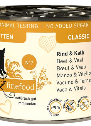Catz Finefood Classic Kitten N.07 Wołowina i cielęcina puszka 200g