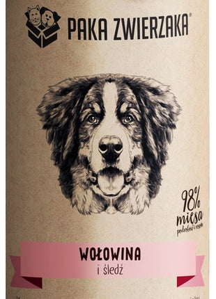 Paka Zwierzaka Wołowina i śledź puszka 400g