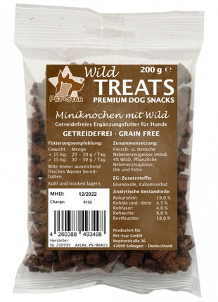 Wild Treats Miniknochen getreidefrei Wild - 200g