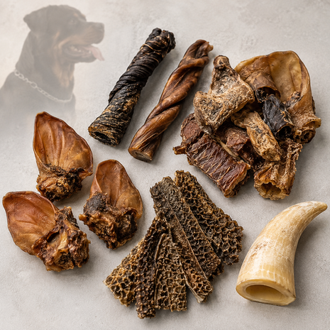 Fidello chew pack for strong dogs – tough chew snacks value pack for large breeds